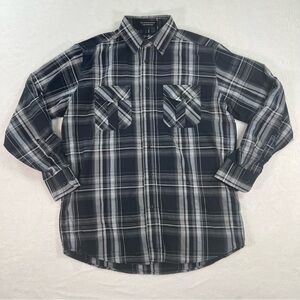 Beverly Hills Polo Club button up plaid dress shirt size Medium